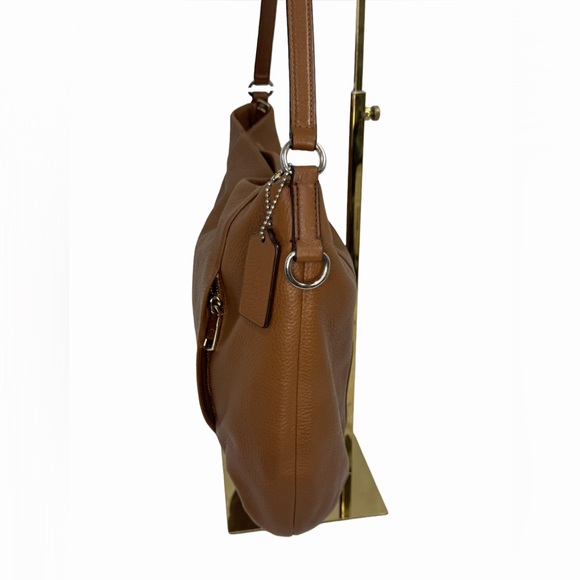 Coach Isabelle East/West Pebbled Leather Hobo Shoulder Bag Saddle Brown F35809 - Picture 3 of 10